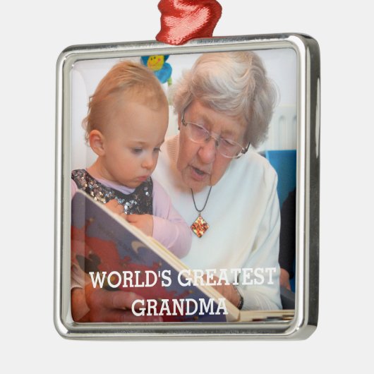 Grootste foto ter wereld Creëer je eigen foto Metalen Ornament (Links)