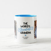 Grootste foto van opa Vaderdag 2 Tweekleurige Koffiemok (Center)