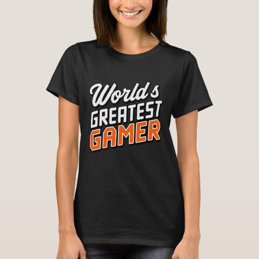 Grootste gamer ter wereld grappig t-shirt (Voorkant)