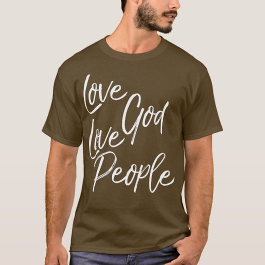 Grootste geboden Christelijke Gift Love God T-shirt (Voorkant)