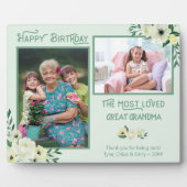 Grootste geliefde grootmoeder - Ivory Floral 2 fot Fotoplaat (Voorkant)