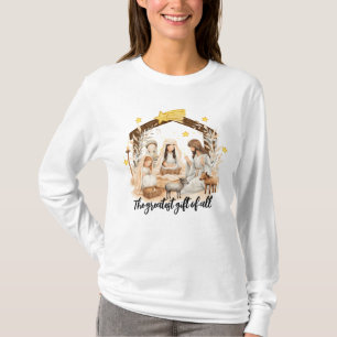 Grootste geschenk Jezus Kerstmis Geboorte T-shirt