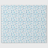 Grootste geschenk van alle (blauwe) verpakkingspap cadeaupapier (Vlak)