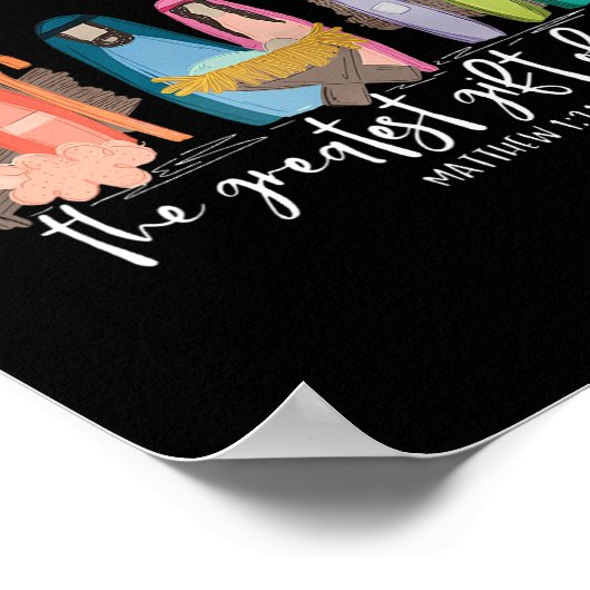 Grootste geschenk van alle Christelijke Mannen Poster (Hoek)