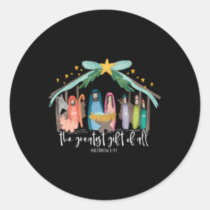 Grootste geschenk van alle Christelijke Mannen Ronde Sticker