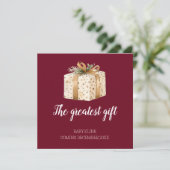 Grootste geschenk Winter foto zwangerschap aankond Aankondiging (Staand voorkant)