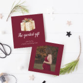 Grootste geschenk Winter foto zwangerschap aankond Aankondiging