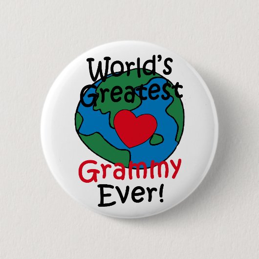 Grootste Grammy Hart ter Wereld Ronde Button 5,7 Cm (Voorkant)