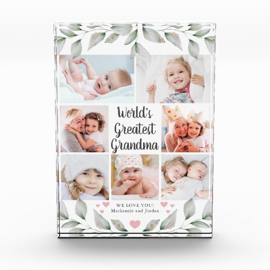 GROOTSTE GRANDMA 7 Foto Collage Greenery (Voorkant)