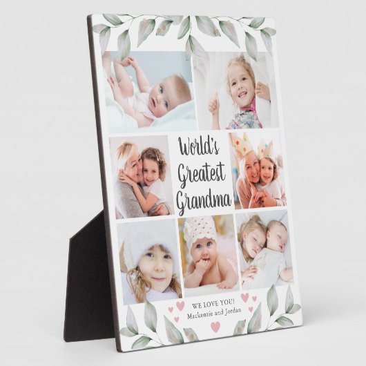 GROOTSTE GRANDMA 7 Foto Collage Greenery Fotoplaat (Zijkant)