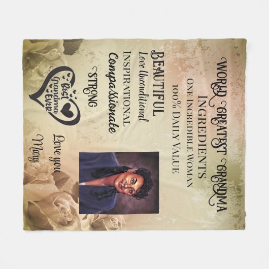 Grootste grootmaze Fleece Blanket (Voorkant (Horizontaal))