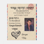 Grootste grootmaze Fleece Blanket Deken (Voorkant)