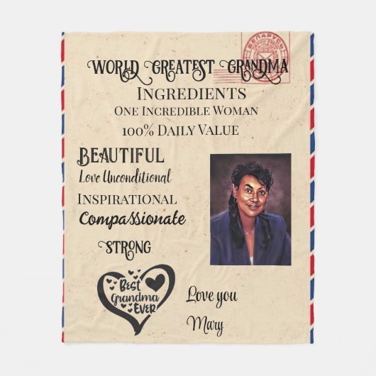 Grootste grootmaze Fleece Blanket Deken (Voorkant)