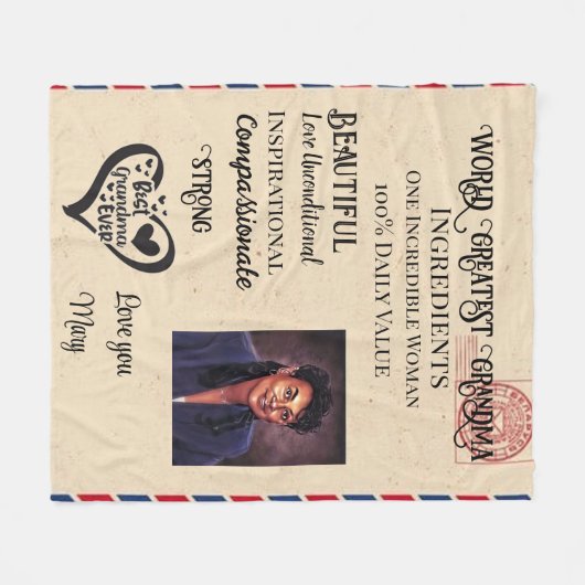 Grootste grootmaze Fleece Blanket Deken (Voorkant (Horizontaal))