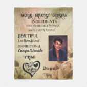 Grootste grootmaze Fleece Blanket Deken (Voorkant)