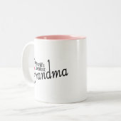 Grootste grootmoeder op de wereld tweekleurige koffiemok (Voorkant links)