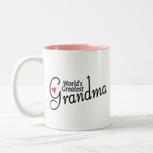 Grootste grootmoeder op de wereld tweekleurige koffiemok (Links)