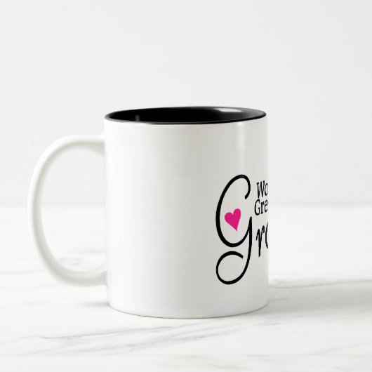 Grootste grootmoeder op de wereld tweekleurige koffiemok (Links)