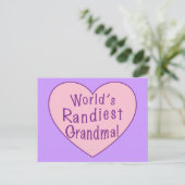Grootste grootmoeder ter wereld briefkaart (Staand voorkant)
