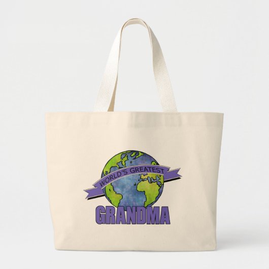 Grootste grootmoeder ter wereld grote tote bag (Voorkant)