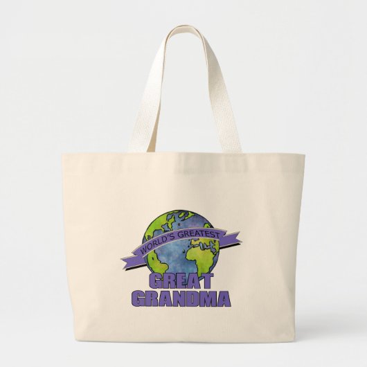 Grootste grootmoeder ter wereld grote tote bag (Voorkant)