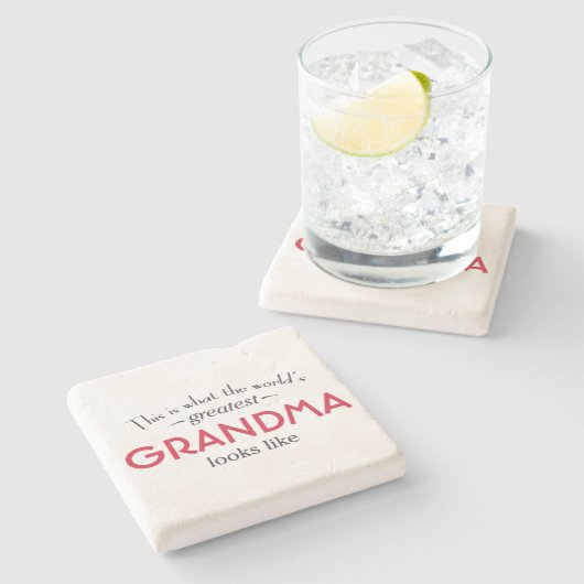 Grootste grootmoeder ter wereld stenen onderzetter (Zijkant)