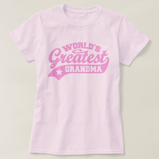 Grootste grootmoeder ter wereld t-shirt (Design voorkant)