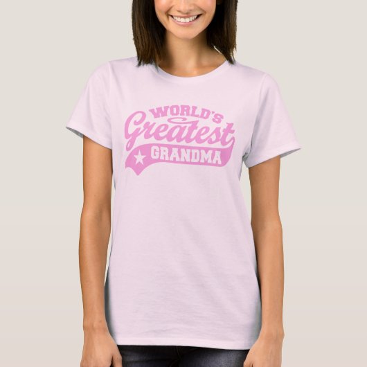 Grootste grootmoeder ter wereld t-shirt (Voorkant)