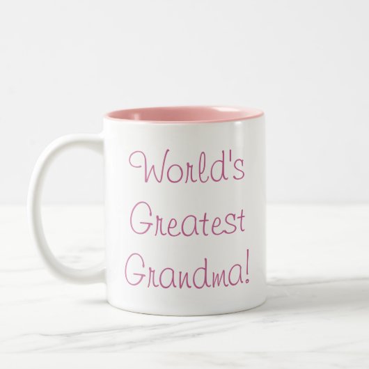 Grootste grootmoeder ter wereld! tweekleurige koffiemok (Links)