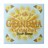 Grootste grootmoeder van Daisy World Tegeltje (Voorkant)