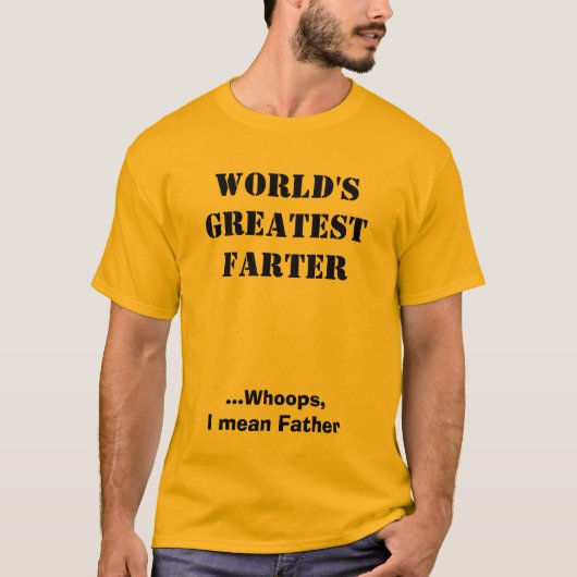 GROOTSTE GROOTSTE WERELD T-SHIRT (Voorkant)