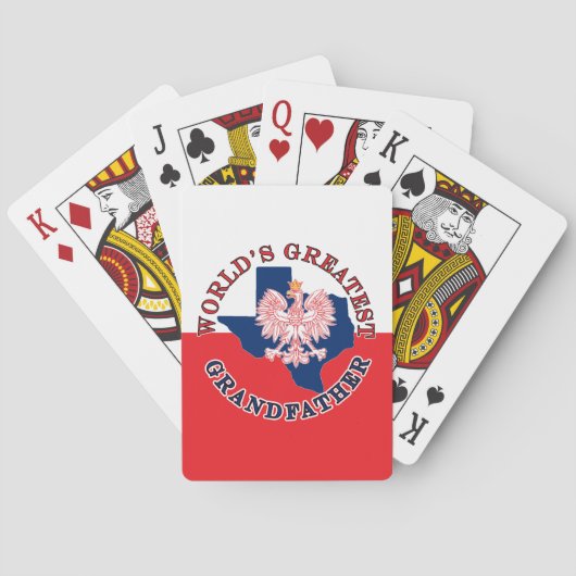 Grootste grootvader ter wereld pokerkaarten (Achterkant)