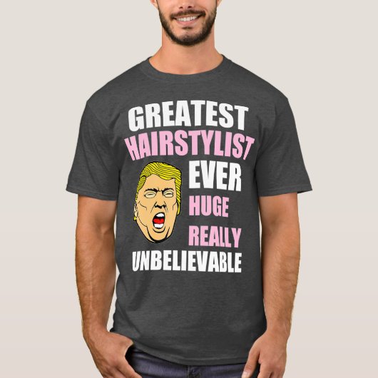 Grootste haarzakje grappig donald trump t-shirt (Voorkant)