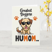 Grootste Hond Humor Moeder Kaart (Gele Bloem)