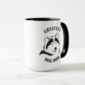 Grootste hond mam Black Dog Illustratie Mok (Voorkant rechts)