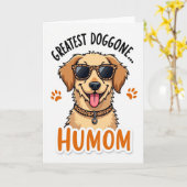 Grootste Hond Mensachtige Hond Kaart (Gele Bloem)