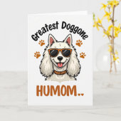 Grootste hond-moeder-illustratiekaart kaart (Gele Bloem)