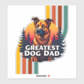 Grootste hond papa sticker (Vel)