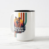 Grootste hond papa tweekleurige koffiemok (Voorkant links)