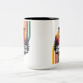 Grootste hond papa tweekleurige koffiemok (Center)