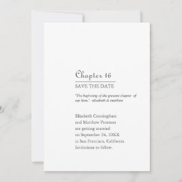 Grootste Hoofdstuk Van Ons Leven | Boek Formaat Save The Date