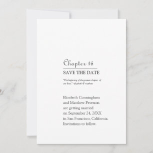 Grootste Hoofdstuk Van Ons Leven   Bruiloft Save The Date