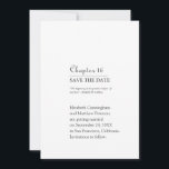 Grootste Hoofdstuk Van Ons Leven | Trouwen Save The Date<br><div class="desc">Ontwerp is een hoofdstukformaat van een boek. Dit ontwerp is eenvoudig,  elegant en minimalistisch.</div>