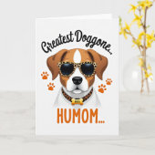 Grootste Humom Hond Baas Kaart (Gele Bloem)