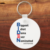 Grootste idioot ooit genomineerd tot Kamala Sleutelhanger (Achterkant)