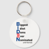 Grootste idioot ooit genomineerd tot Kamala Sleutelhanger (Achterkant)