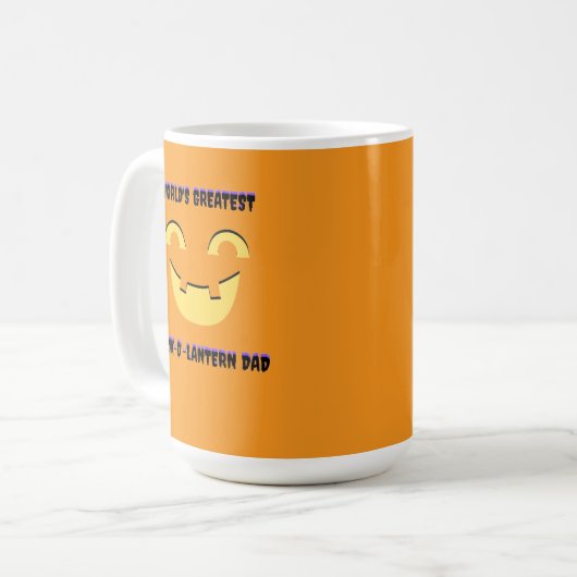 Grootste Jack-o'-lantern vader ter wereld Koffiemok (Voorkant links)