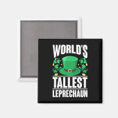 Grootste kabouter ter wereld Funny St. Patricks Da Magneet (Voorkant / Achterkant)