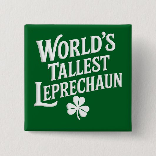 Grootste Kabouter ter Wereld Ierse St. Patrick Dag Vierkante Button 5,1 Cm (Voorkant)