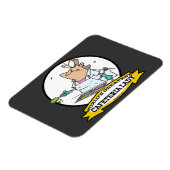 GROOTSTE KANTOORKANTORELDAME CARTOON MAGNEET (Linkerzijde)